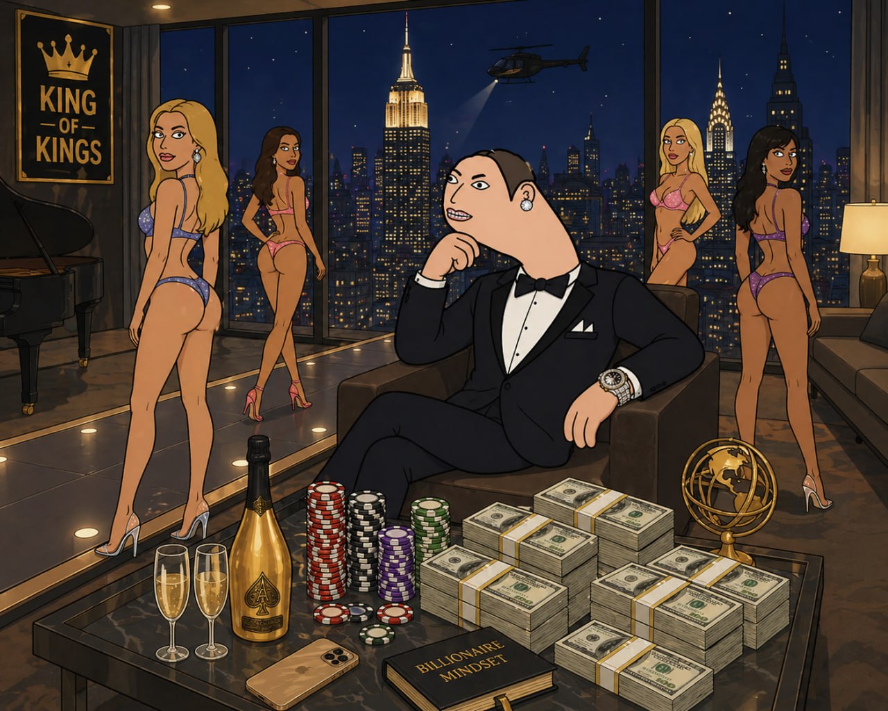 Cendorr in his penthouse